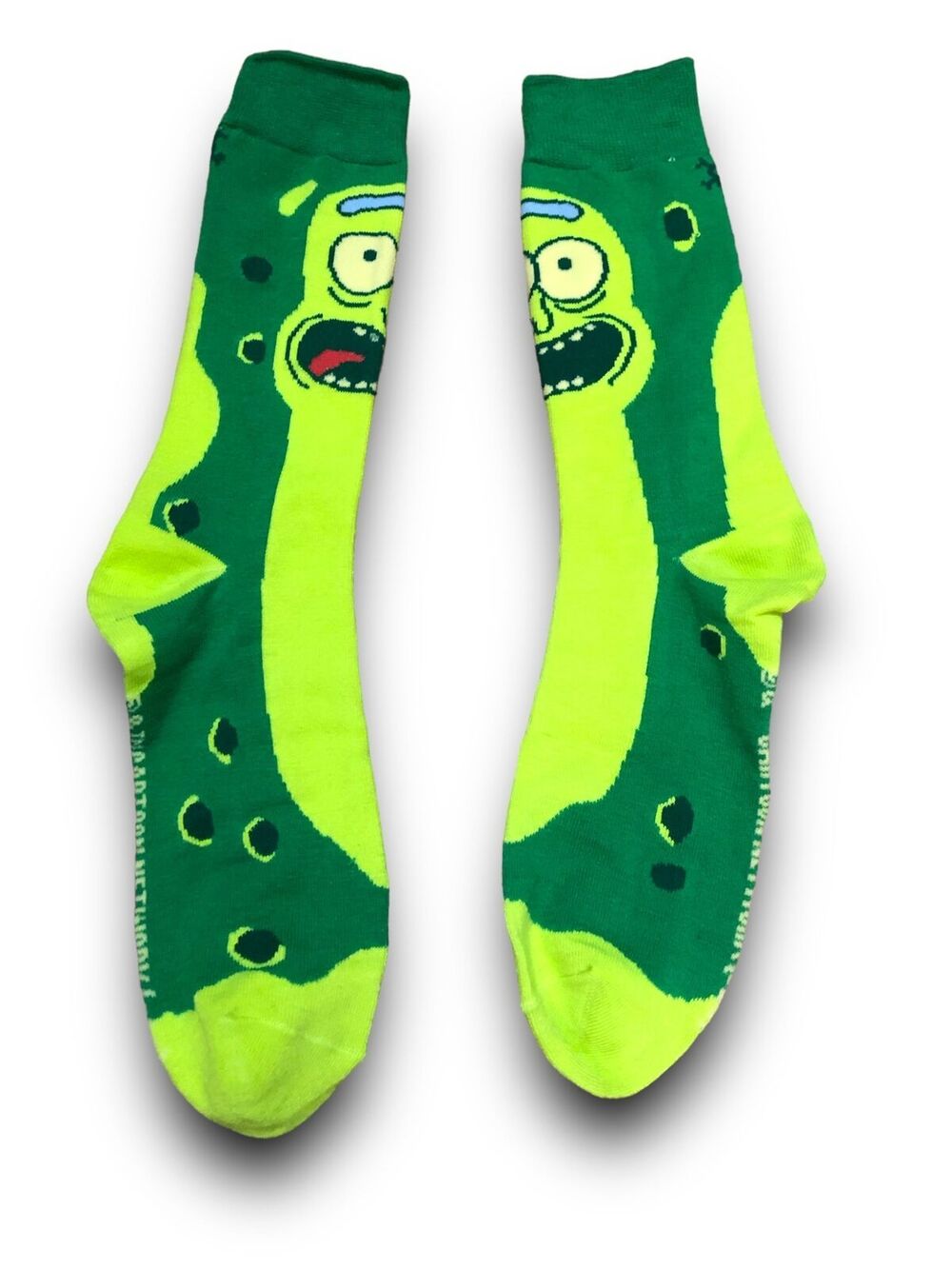 Swag Rick and Morty Pickle Rick "Pickle Juice" Men's Crew Socks - (8-13)